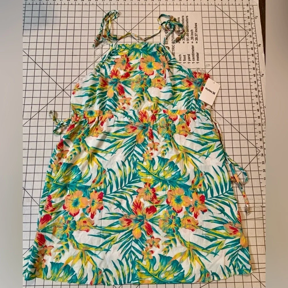 NWT Hurley Women’s‎ Size Large Hawaiian Garden Kate Tie Dresss